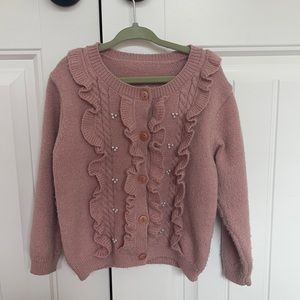 Wool Blend Girls Cardigan 36-48 Months
